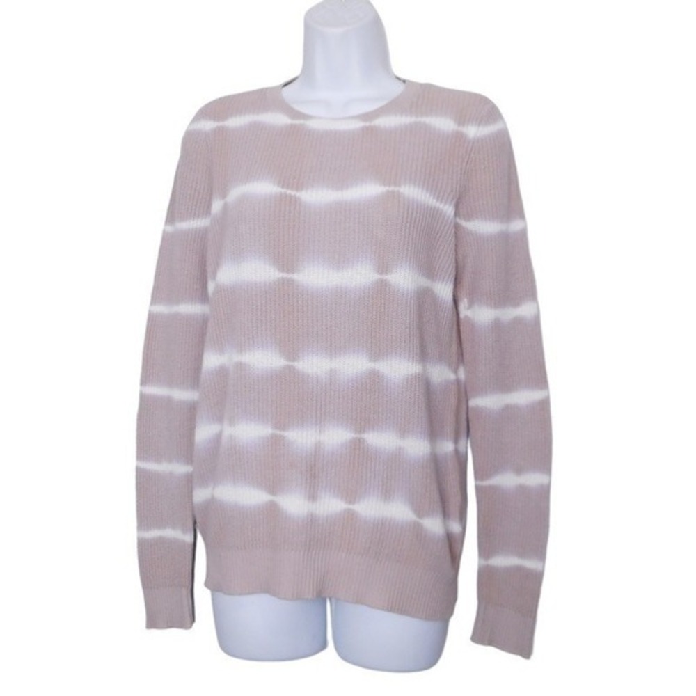 INC International Concepts Womens Sweater S‎ Beige Tie Dye Knit Casual Pullover